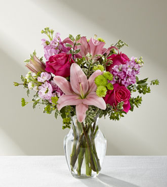 Bouquet chic en rose