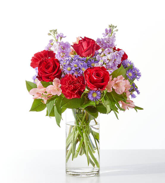 Bouquet de rose et giroflée